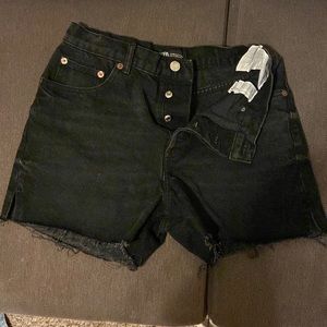 Zara button front high waisted shorts, size 40 size 8,